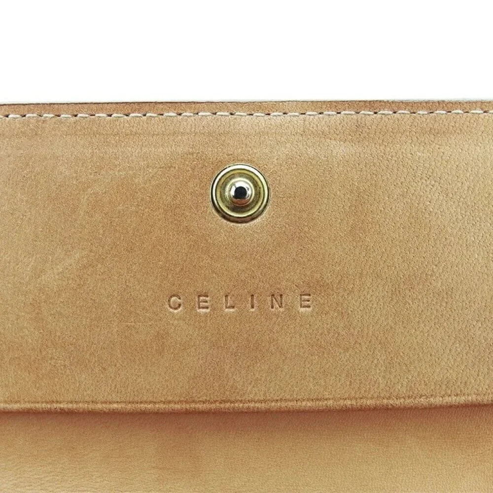 CELINE Tri-fold wallet Brown beige Women Authentic secondhand - Picture 7 of 8